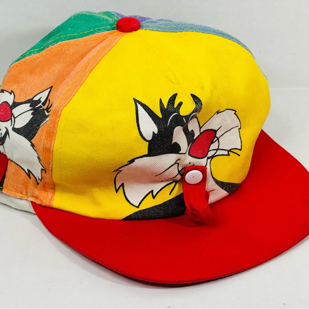 Vintage Looney Tunes Warner Bros. Sylvester Multicolor Cap Hat 90s